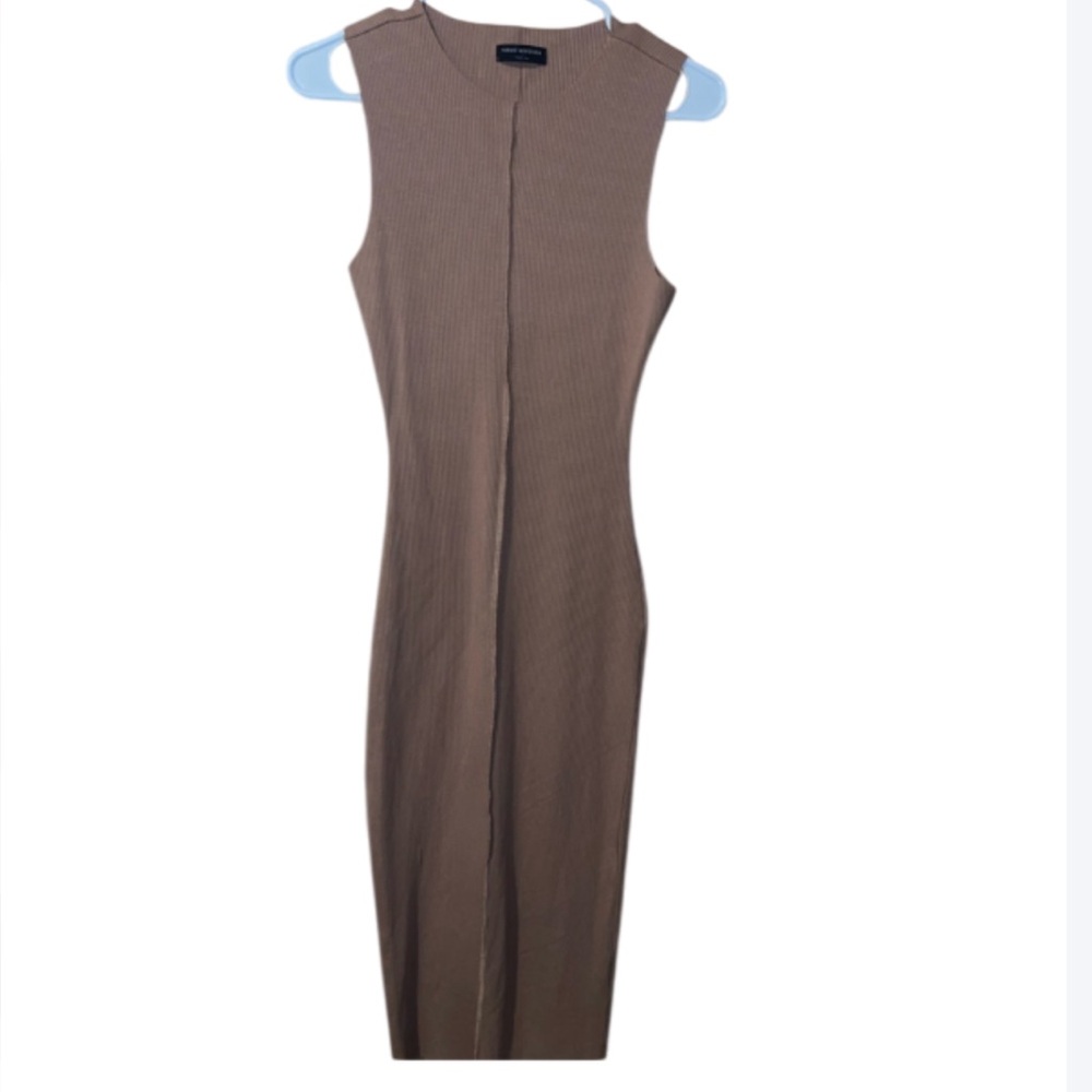 Naked wardrobe Brown ribbed tank dress - Picture 2 of 10